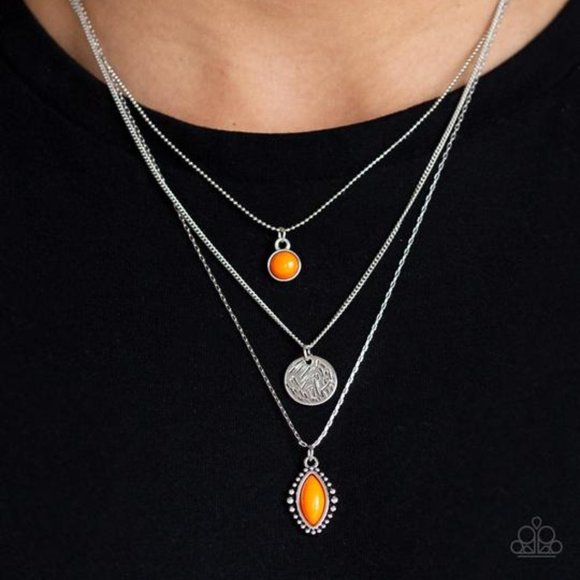 Tide Drifter - orange - necklace